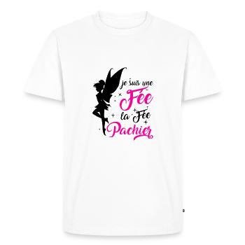Je Suis Une Fée La Fée Pachier - T-shirt Premium bio Homme - blanc - Devant - Nico (187cm)