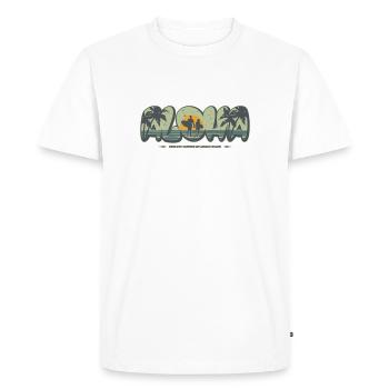 Aloha - Un été sans fin sur la plage de Waikiki - T-shirt Premium bio Homme - blanc - Devant - Nico (187cm)