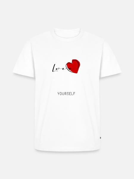love yourself - Männer Premium Bio T-Shirt - Weiß