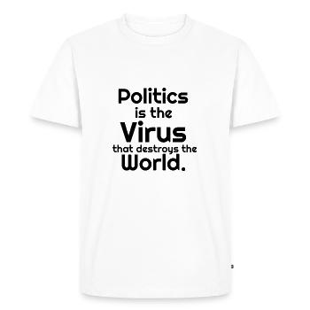 politique - T-shirt Premium bio Homme - blanc - Devant - Nico (187cm)
