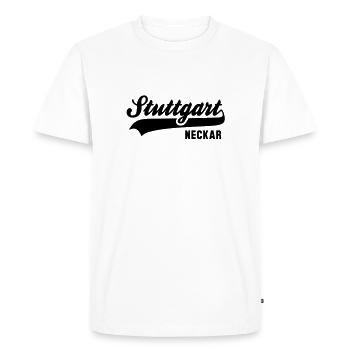 Stuttgart Neckar - T-shirt Premium bio Homme - blanc - Devant - Nico (187cm)