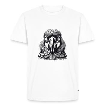 Perroquet - T-shirt Premium bio Homme - blanc - Devant - Nico (187cm)