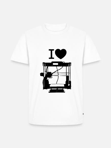 I love 3d printing - Männer Premium Bio T-Shirt - Weiß