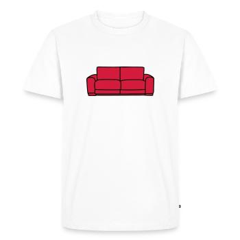 Canapé - T-shirt Premium bio Homme - blanc - Devant - Nico (187cm)