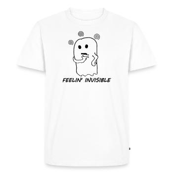 Illustration drôle de fantôme mignon - T-shirt Premium bio Homme - blanc - Devant - Nico (187cm)