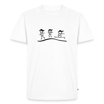 3 jog chiffre de bâton - T-shirt Premium bio Homme - blanc - Devant - Nico (187cm)