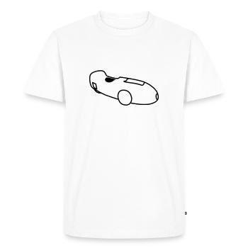 DF Velomobil 2c - Männer Premium Bio T-Shirt - Weiß - Vorne - Nico (187cm)