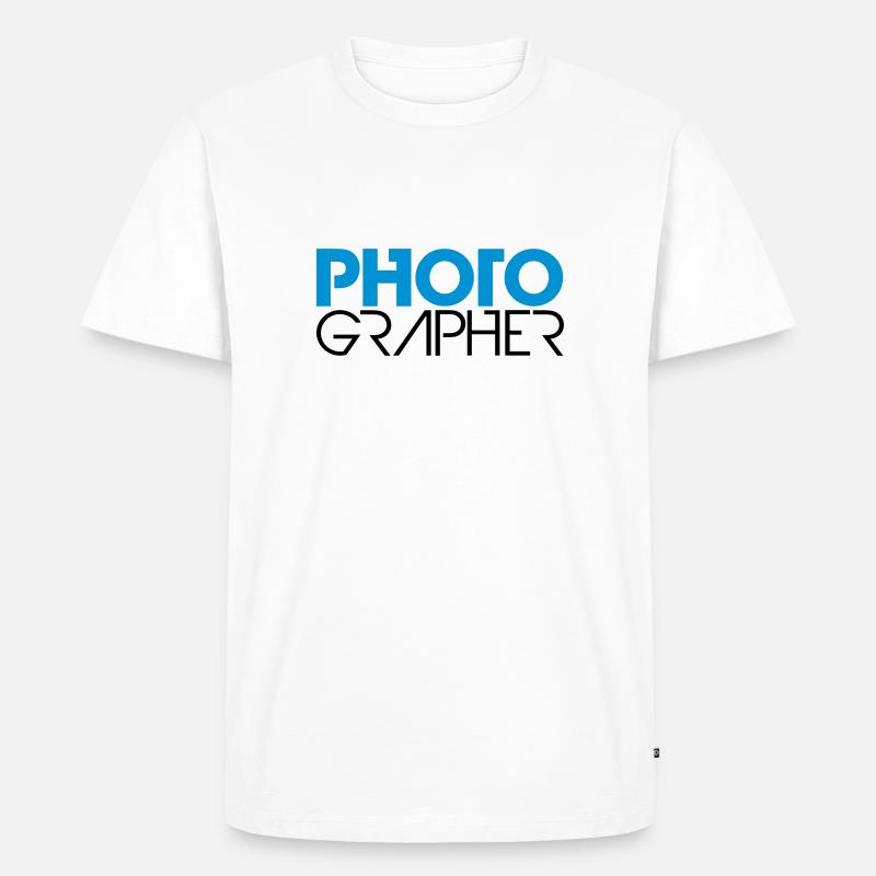 Photographer Cool Logo Design - Männer Premium Bio T-Shirt - Weiß