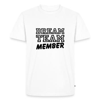 Dream Team Member - T-shirt Premium bio Homme - blanc - Devant - Nico (187cm)