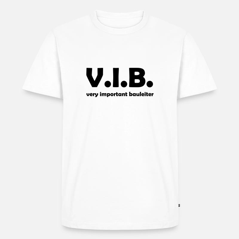bauleiter - Männer Premium Bio T-Shirt - Weiß