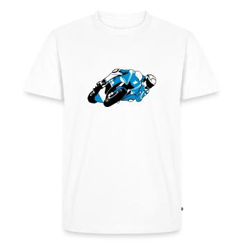 Moto-GP - Men's Premium Organic T-Shirt - white - Front - Nico (187cm)