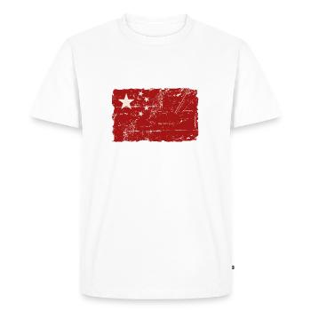 China Vintage Flag - Men's Premium Organic T-Shirt - white - Front - Nico (187cm)