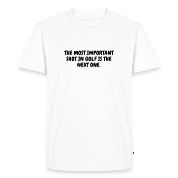 Golf - Sport - Golfer - Club - Green - Game - Play - T-shirt Premium bio Homme - blanc - Devant - Nico (187cm)