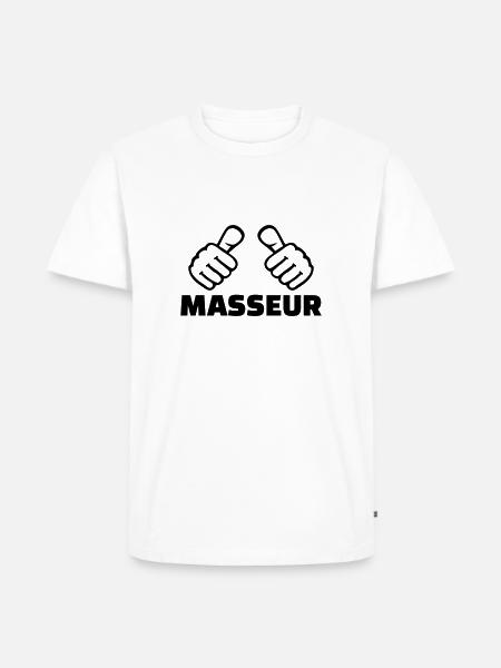 Masseur - Men's Premium Organic T-Shirt - white