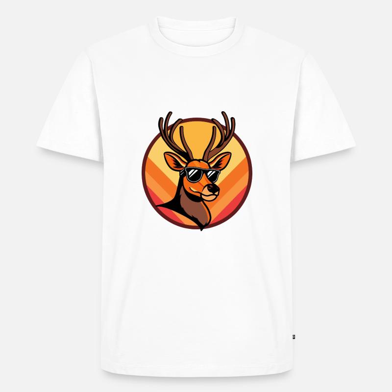 Deer Comic Cool Summer - Men's Premium Organic T-Shirt - white