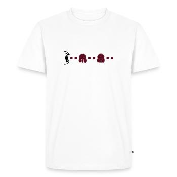 poulet blow-out / chicken blow-out (3c) - T-shirt Premium bio Homme - blanc - Devant - Nico (187cm)
