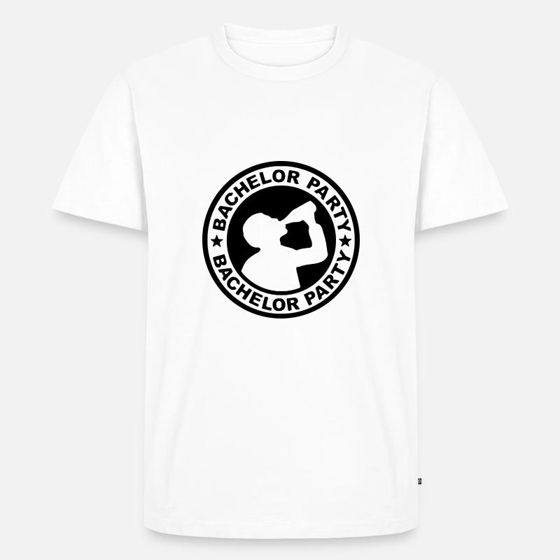 bachelor2 - Männer Premium Bio T-Shirt - Weiß