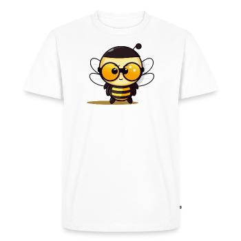 Lunettes de soleil d’abeille Brummer Honey Bee - T-shirt Premium bio Homme - blanc - Devant - Nico (187cm)