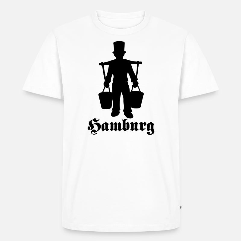 Hummel Hamburg 1c - Männer Premium Bio T-Shirt - Weiß