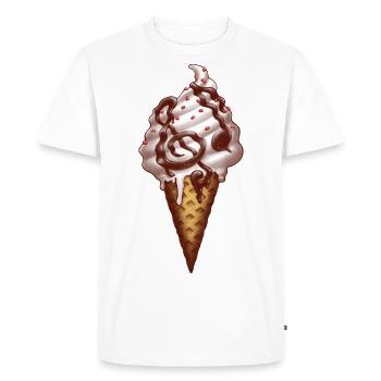 Note de Musique Crème Glacée - T-shirt Premium bio Homme - blanc - Devant - Nico (187cm)