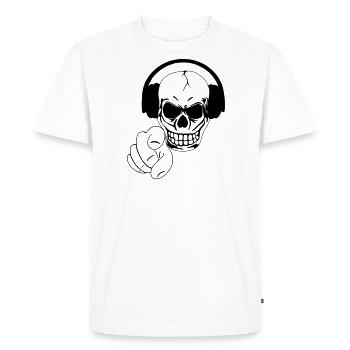 Crâne - T-shirt Premium bio Homme - blanc - Devant - Nico (187cm)