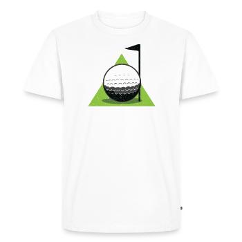 Drapeau de balle de golf golf - T-shirt Premium bio Homme - blanc - Devant - Nico (187cm)