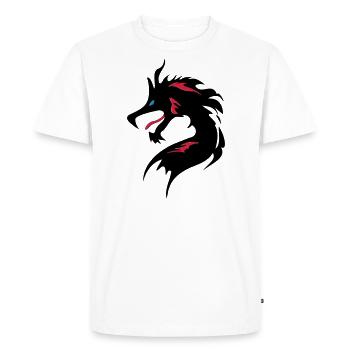 ❤️👄🐉Cool Dragon Head-I Love Dragon- 龍 - T-shirt Premium bio Homme - blanc - Devant - Nico (187cm)