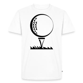 Balle de golf - T-shirt Premium bio Homme - blanc - Devant - Nico (187cm)