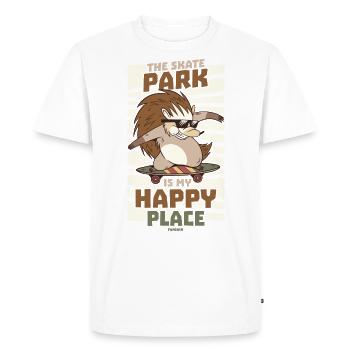 The skate park is my favorite place - Men's Premium Organic T-Shirt - white - Front - Nico (187cm)