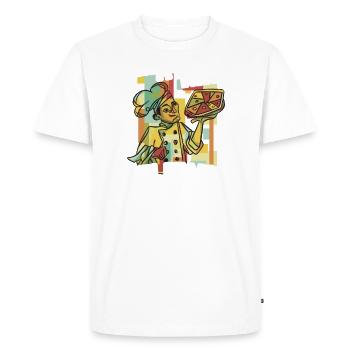 Italy Italian Flag Italia Gift - Men's Premium Organic T-Shirt - white - Front - Nico (187cm)
