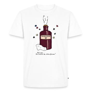 Chloroform - Men's Premium Organic T-Shirt - white - Front - Nico (187cm)