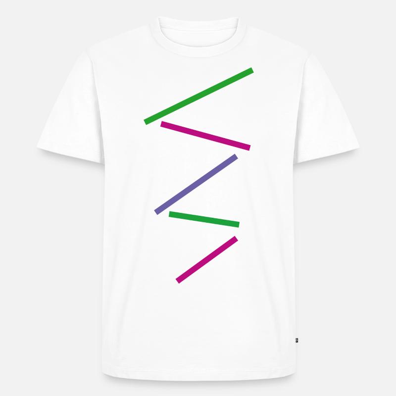 minimal muster - Männer Premium Bio T-Shirt - Weiß