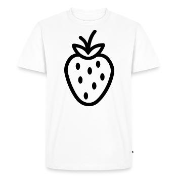 fraise - T-shirt Premium bio Homme - blanc - Devant - Nico (187cm)