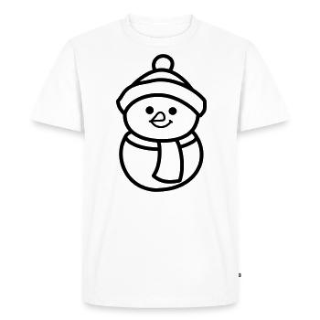 Bonhomme de neige - T-shirt Premium bio Homme - blanc - Devant - Nico (187cm)