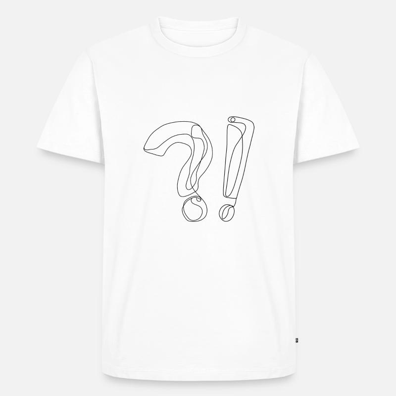 Fragezeichen Ausrufezeichen - Männer Premium Bio T-Shirt - Weiß