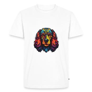 Poodle Dog Portrait - Men's Premium Organic T-Shirt - white - Front - Nico (187cm)