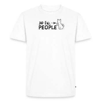 Ew People - chats - T-shirt Premium bio Homme - blanc - Devant - Nico (187cm)