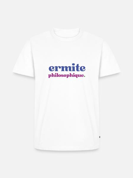 ermite philosophique - Männer Premium Bio T-Shirt - Weiß