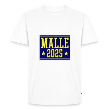 Malle 2025 - T-shirt Premium bio Homme - blanc - Devant - Nico (187cm)