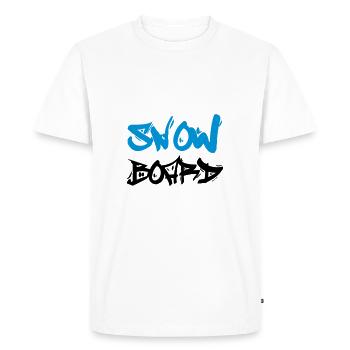 Snowboard - T-shirt Premium bio Homme - blanc - Devant - Nico (187cm)