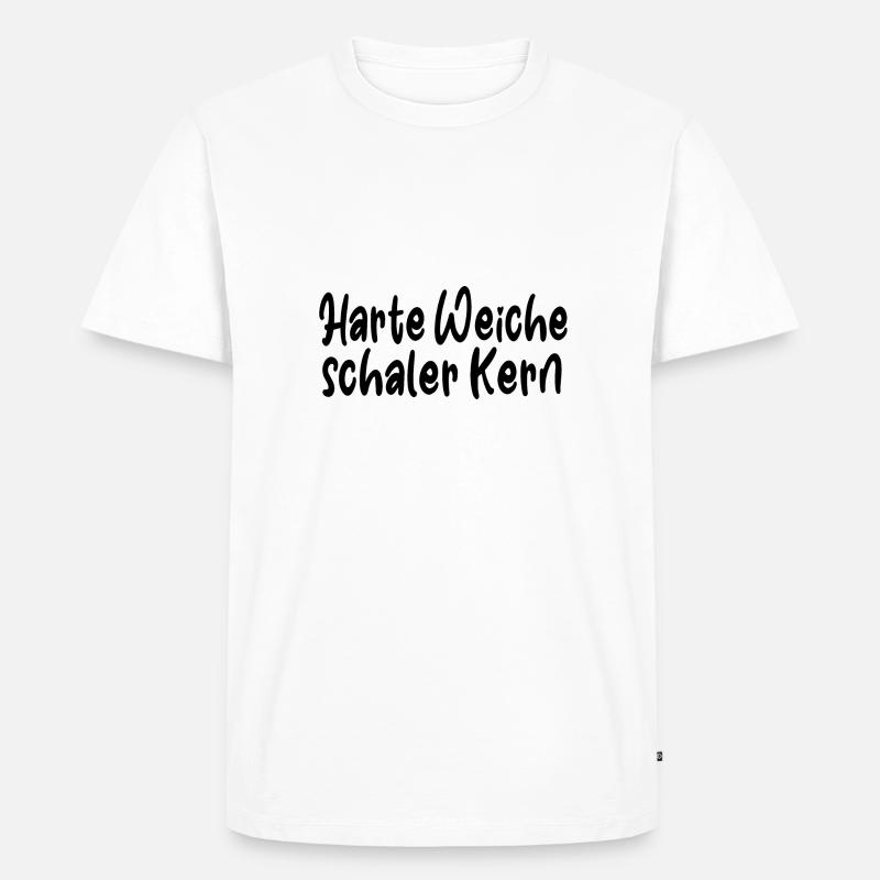 harte weiche schaler kern - Männer Premium Bio T-Shirt - Weiß