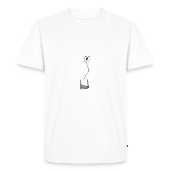 Tea teapot hot drinks tea bags - Men's Premium Organic T-Shirt - white - Front - Nico (187cm)