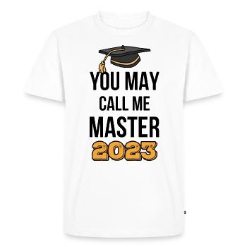 Vous pouvez m’appeler maître 2023 II - T-shirt Premium bio Homme - blanc - Devant - Nico (187cm)