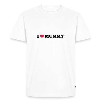 I Love Mummy - T-shirt Premium bio Homme - blanc - Devant - Nico (187cm)