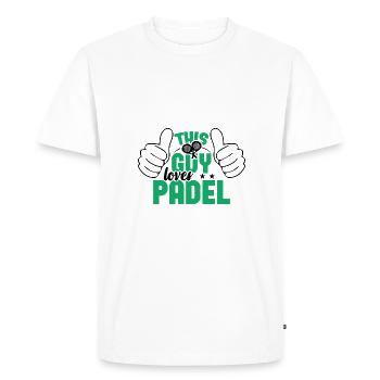 Padel Tennis Paddle Padel Ball Paddling Padel Tennis - Men's Premium Organic T-Shirt - white - Front - Nico (187cm)