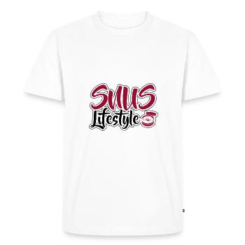 Snus smokeless non-smoking nicotine anti-smokers - Men's Premium Organic T-Shirt - white - Front - Nico (187cm)