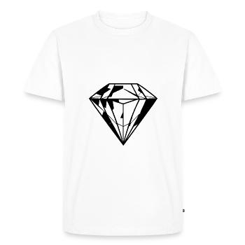 Symbole du diamant - T-shirt Premium bio Homme - blanc - Devant - Nico (187cm)