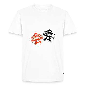 Party Monkey Team Celebrate - Men's Premium Organic T-Shirt - white - Front - Nico (187cm)