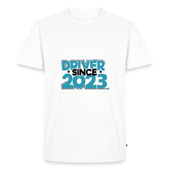 Driver's license 2023 driving test passed gift - Men's Premium Organic T-Shirt - white - Front - Nico (187cm)