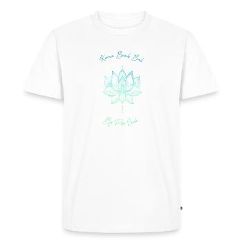Blue lotus flower Karma Beach - Men's Premium Organic T-Shirt - white - Front - Nico (187cm)